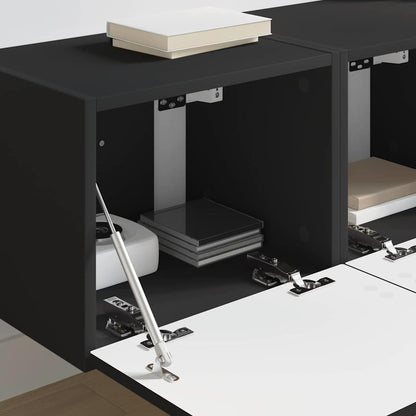 Mobile TV da parete 2 pcs Nero 60 x 31 x 29.5 cm