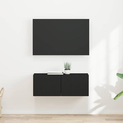 Mobile TV da parete 2 pcs Nero 39 x 31 x 29,5 cm