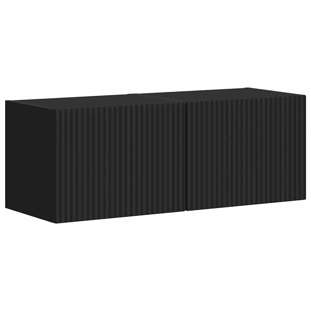Mobile TV da parete 2 pcs Nero 39 x 31 x 29,5 cm