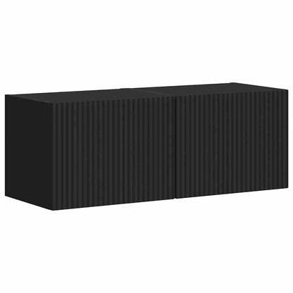 Mobile TV da parete 2 pcs Nero 39 x 31 x 29,5 cm