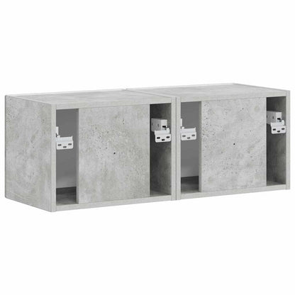 Mobile TV da parete 2 pcs Calcestruzzo 39 x 31 x 29,5 cm