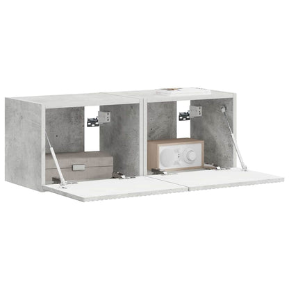 Mobile TV da parete 2 pcs Calcestruzzo 39 x 31 x 29,5 cm