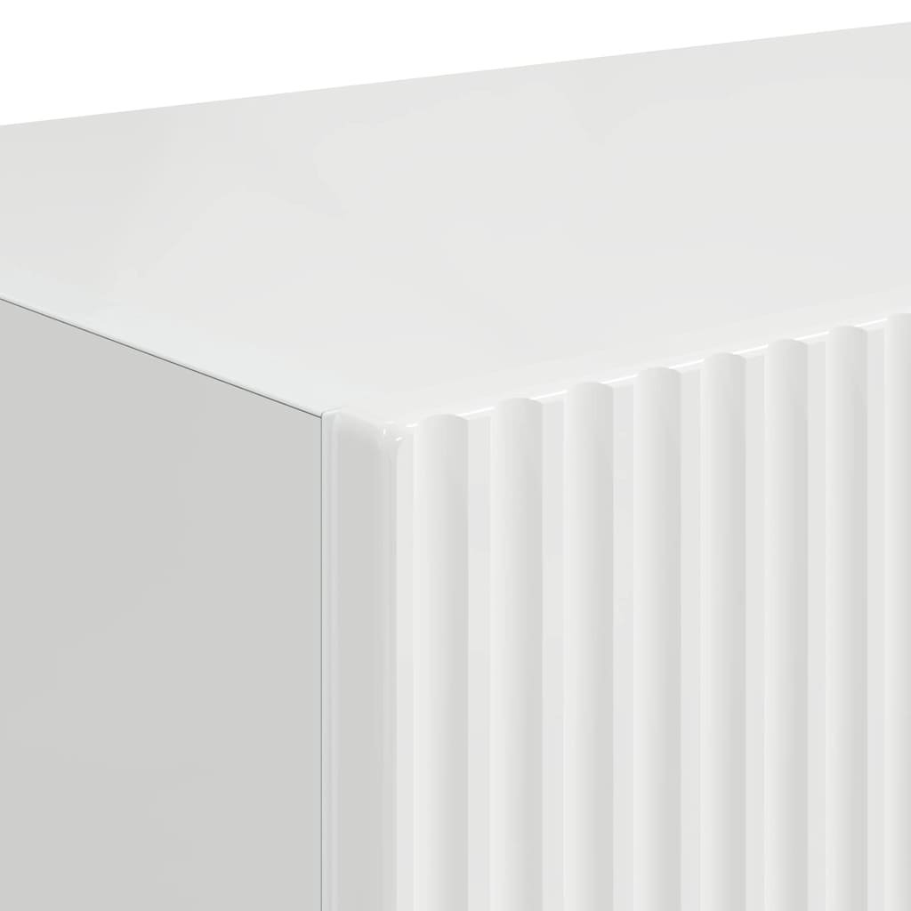 Mobile TV da parete 2 pcs Bianco Lucido 39 x 31 x 29,5 cm