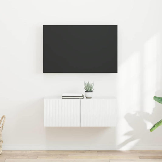 Mobile TV da parete 2 pcs Bianco Lucido 60 x 31 x 29.5 cm