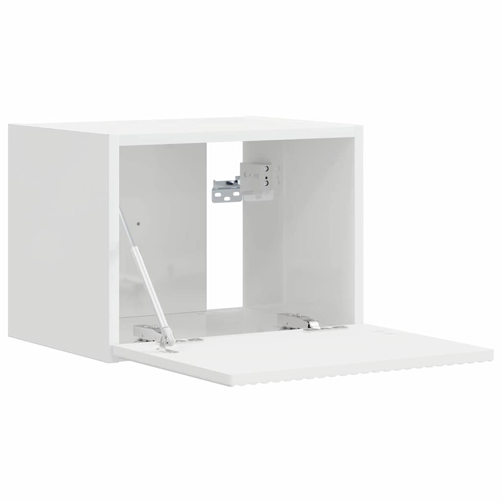 Mobile TV da parete 2 pcs Bianco Lucido 60 x 31 x 29.5 cm