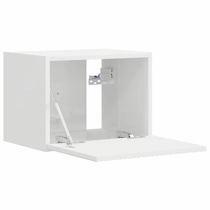 Mobile TV da parete 2 pcs Bianco Lucido 60 x 31 x 29.5 cm