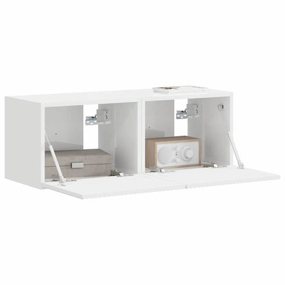 Mobile TV da parete 2 pcs Bianco Lucido 39 x 31 x 29,5 cm