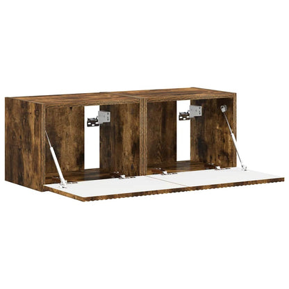 Mobile TV da parete 2 pcs Rovere fumé 39 x 31 x 29,5 cm