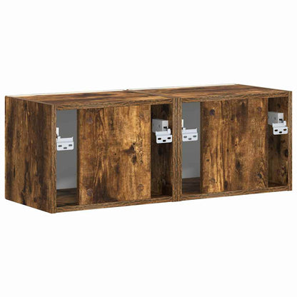 Mobile TV da parete 2 pcs Rovere fumé 39 x 31 x 29,5 cm