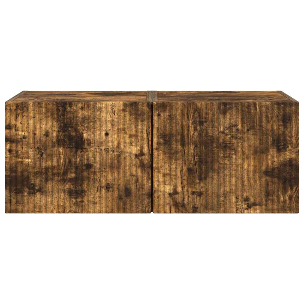Mobile TV da parete 2 pcs Rovere fumé 60 x 31 x 29.5 cm