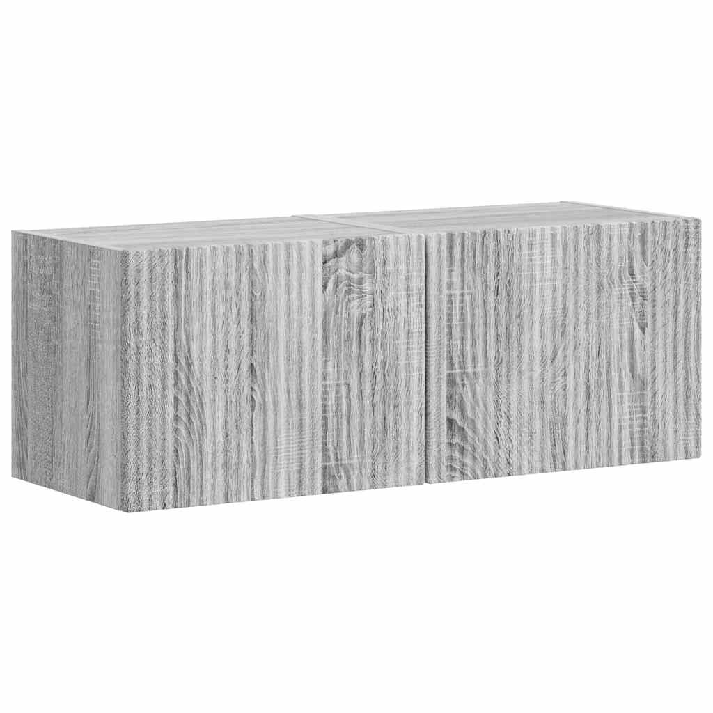 Mobile TV da parete 2 pcs Grigio Sonoma 60 x 31 x 29.5 cm