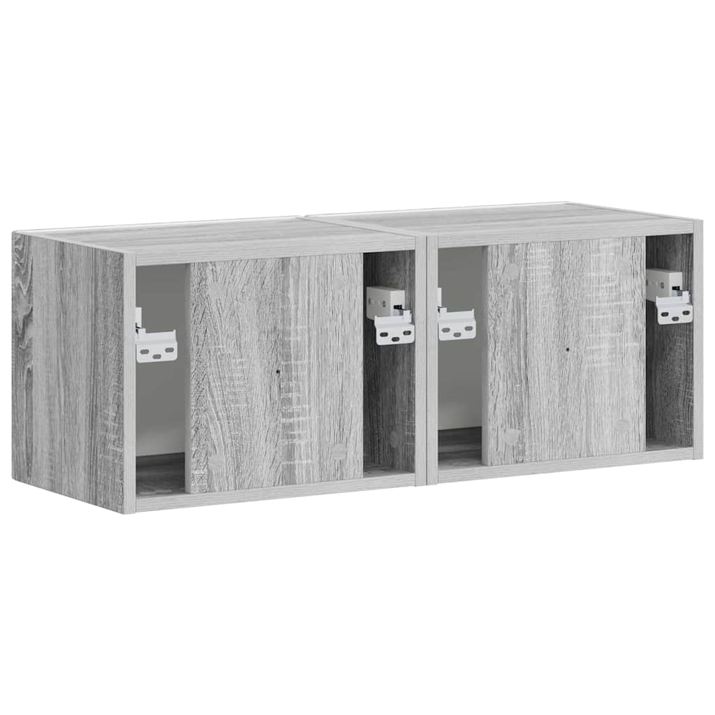 Mobile TV da parete 2 pcs Grigio Sonoma 39 x 31 x 29,5 cm