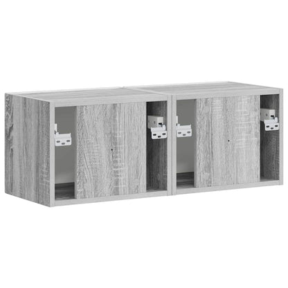 Mobile TV da parete 2 pcs Grigio Sonoma 39 x 31 x 29,5 cm