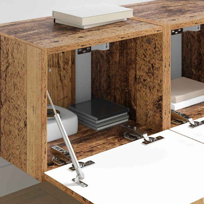 Mobile TV da parete 2 pcs Legno vecchio 60 x 31 x 29.5 cm