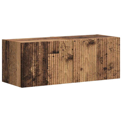Mobile TV da parete 2 pcs Legno vecchio 60 x 31 x 29.5 cm