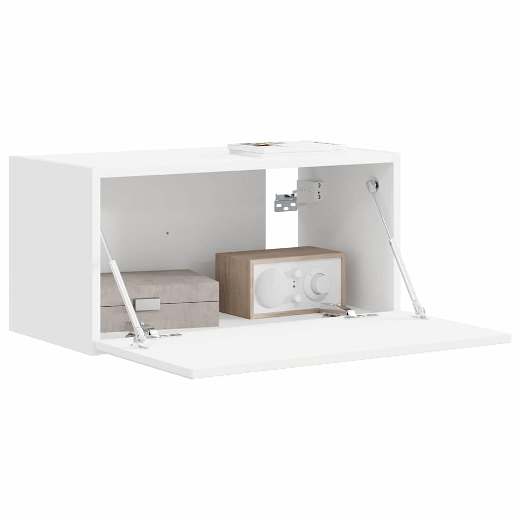 Mobile TV da parete Bianco 60 x 31 x 29,5 cm Legno multistrato