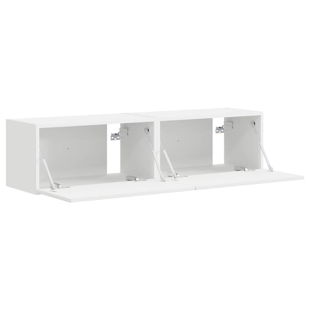Mobile TV da parete 2 pcs Bianco 60 x 31 x 29,5 cm