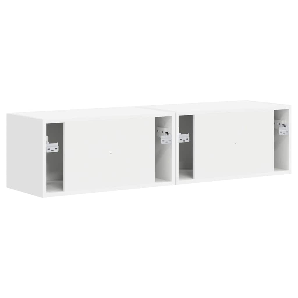 Mobile TV da parete 2 pcs Bianco 60 x 31 x 29,5 cm