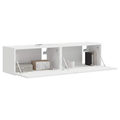 Mobile TV da parete 2 pcs Bianco 60 x 31 x 29,5 cm
