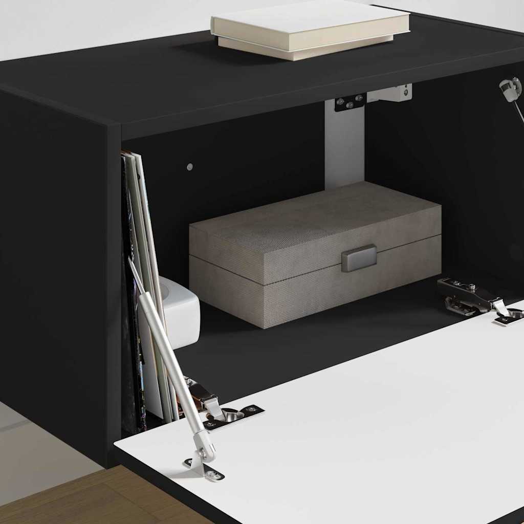 Mobile TV da parete Nero 60 x 31 x 29.5 cm Legno multistrato