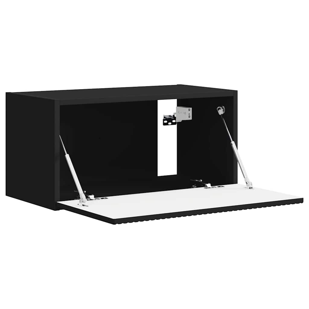 Mobile TV da parete Nero 60 x 31 x 29.5 cm Legno multistrato