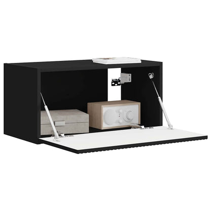 Mobile TV da parete Nero 60 x 31 x 29.5 cm Legno multistrato