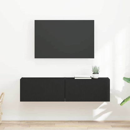 Mobile TV da parete 2 pcs Nero 60 x 31 x 29.5 cm