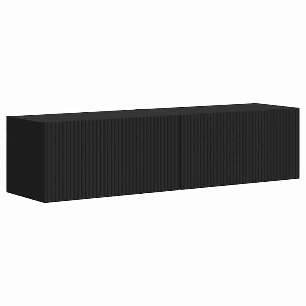 Mobile TV da parete 2 pcs Nero 60 x 31 x 29.5 cm