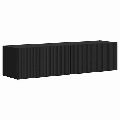 Mobile TV da parete 2 pcs Nero 60 x 31 x 29.5 cm