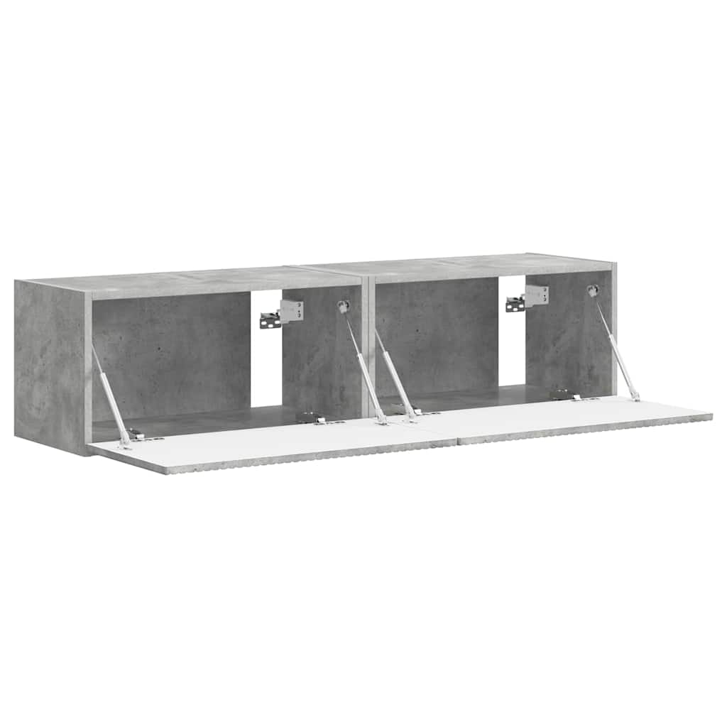 Mobile TV da parete 2 pcs Calcestruzzo 60 x 31 x 29,5 cm