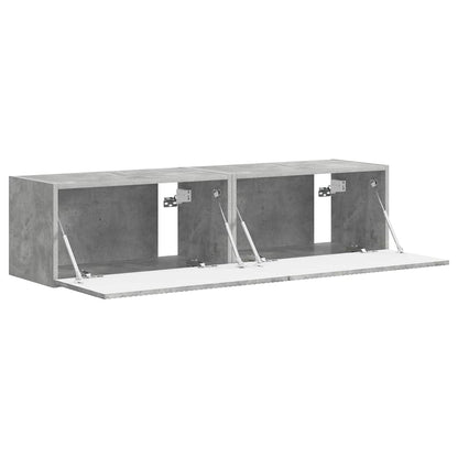 Mobile TV da parete 2 pcs Calcestruzzo 60 x 31 x 29,5 cm