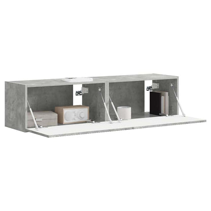 Mobile TV da parete 2 pcs Calcestruzzo 60 x 31 x 29,5 cm