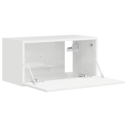 Mobile TV da parete Bianco Lucido 60 x 31 x 29,5 cm