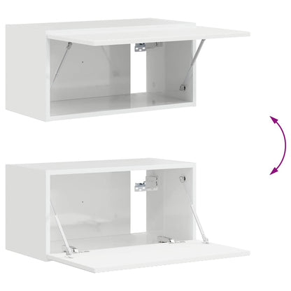 Mobile TV da parete Bianco Lucido 60 x 31 x 29,5 cm
