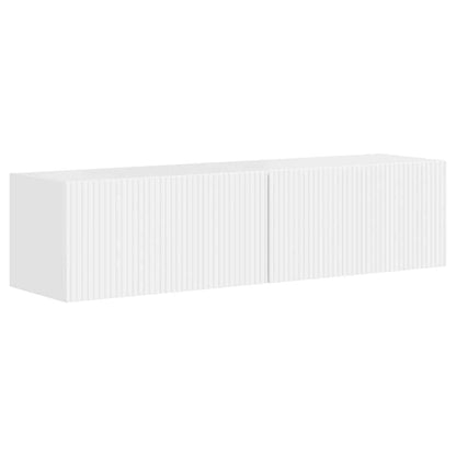 Mobile TV da parete 2 pcs Bianco Lucido 60 x 31 x 29.5 cm