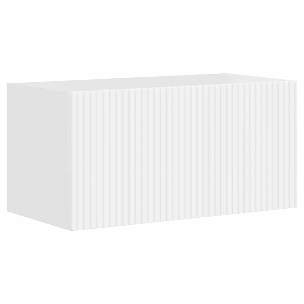 Mobile TV da parete 2 pcs Bianco Lucido 60 x 31 x 29.5 cm