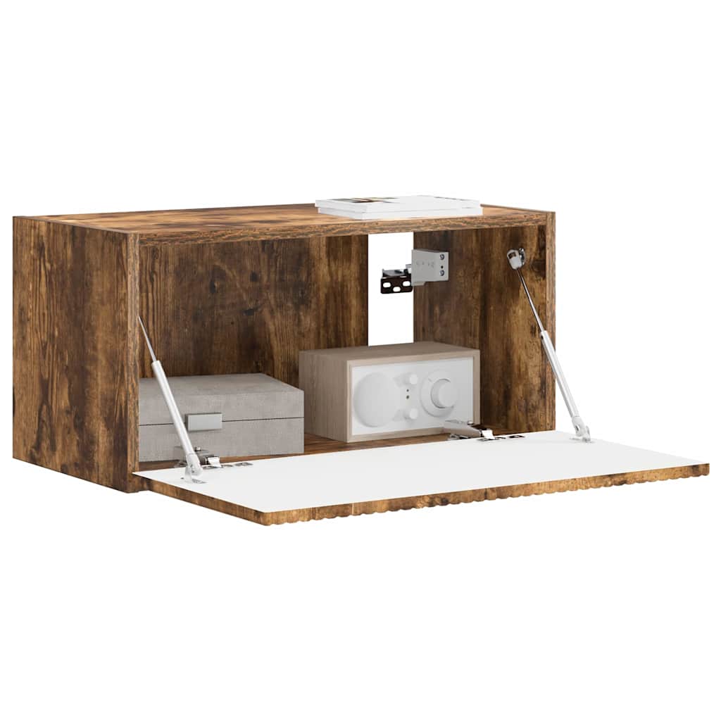 Mobile TV da parete Rovere fumé 60 x 31 x 29.5 cm