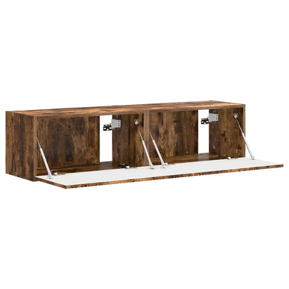 Mobile TV da parete 2 pcs Rovere fumé 60 x 31 x 29,5 cm