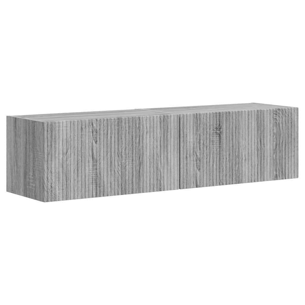 Mobile TV da parete 2 pcs Grigio Sonoma 60 x 31 x 29,5 cm