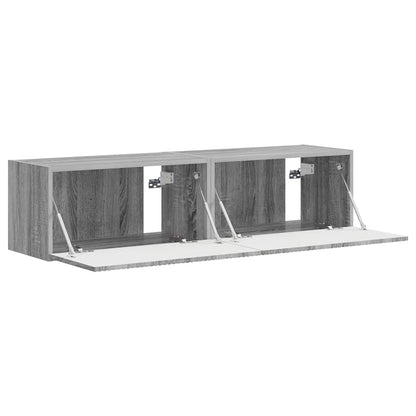 Mobile TV da parete 2 pcs Grigio Sonoma 60 x 31 x 29,5 cm