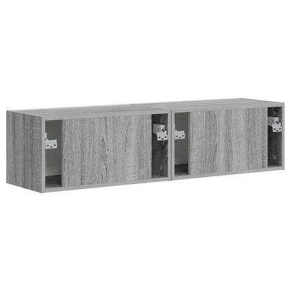 Mobile TV da parete 2 pcs Grigio Sonoma 60 x 31 x 29,5 cm