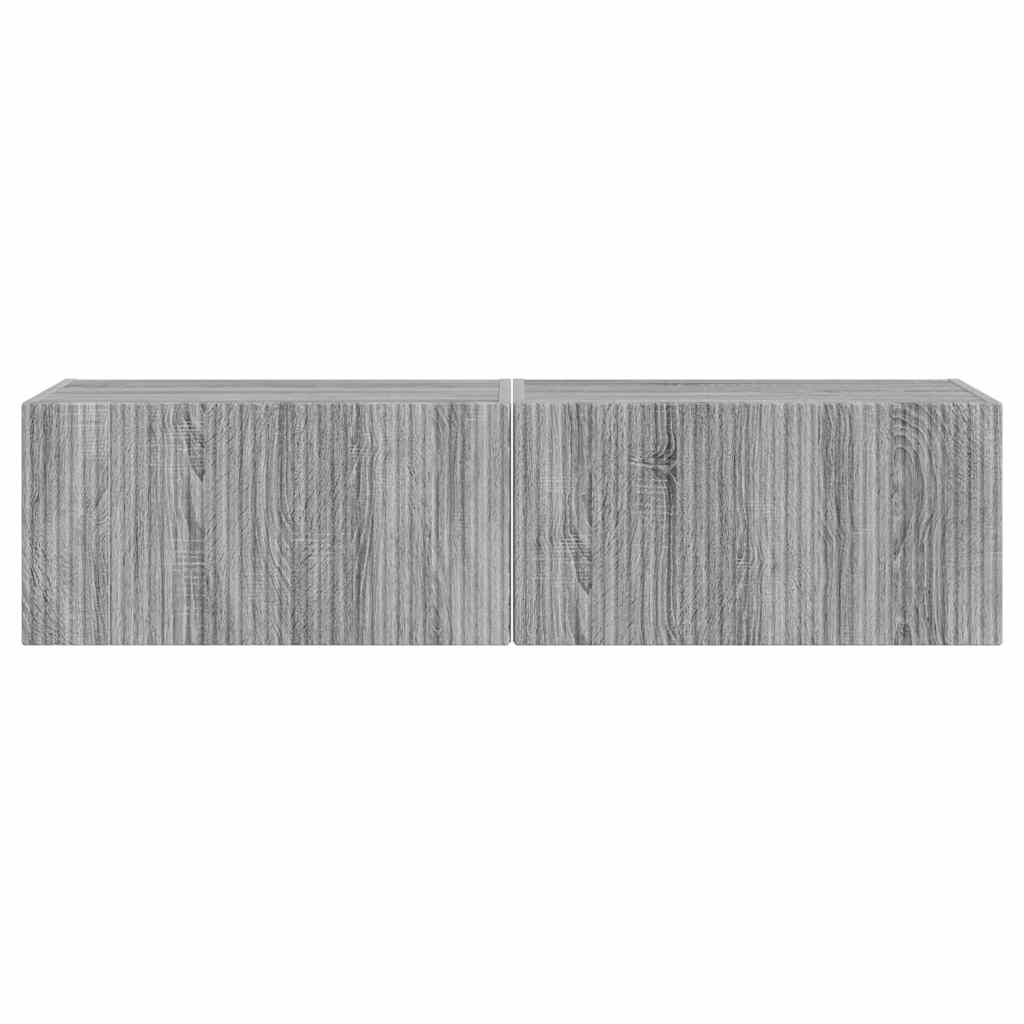 Mobile TV da parete 2 pcs Grigio Sonoma 60 x 31 x 29,5 cm