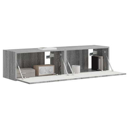 Mobile TV da parete 2 pcs Grigio Sonoma 60 x 31 x 29,5 cm