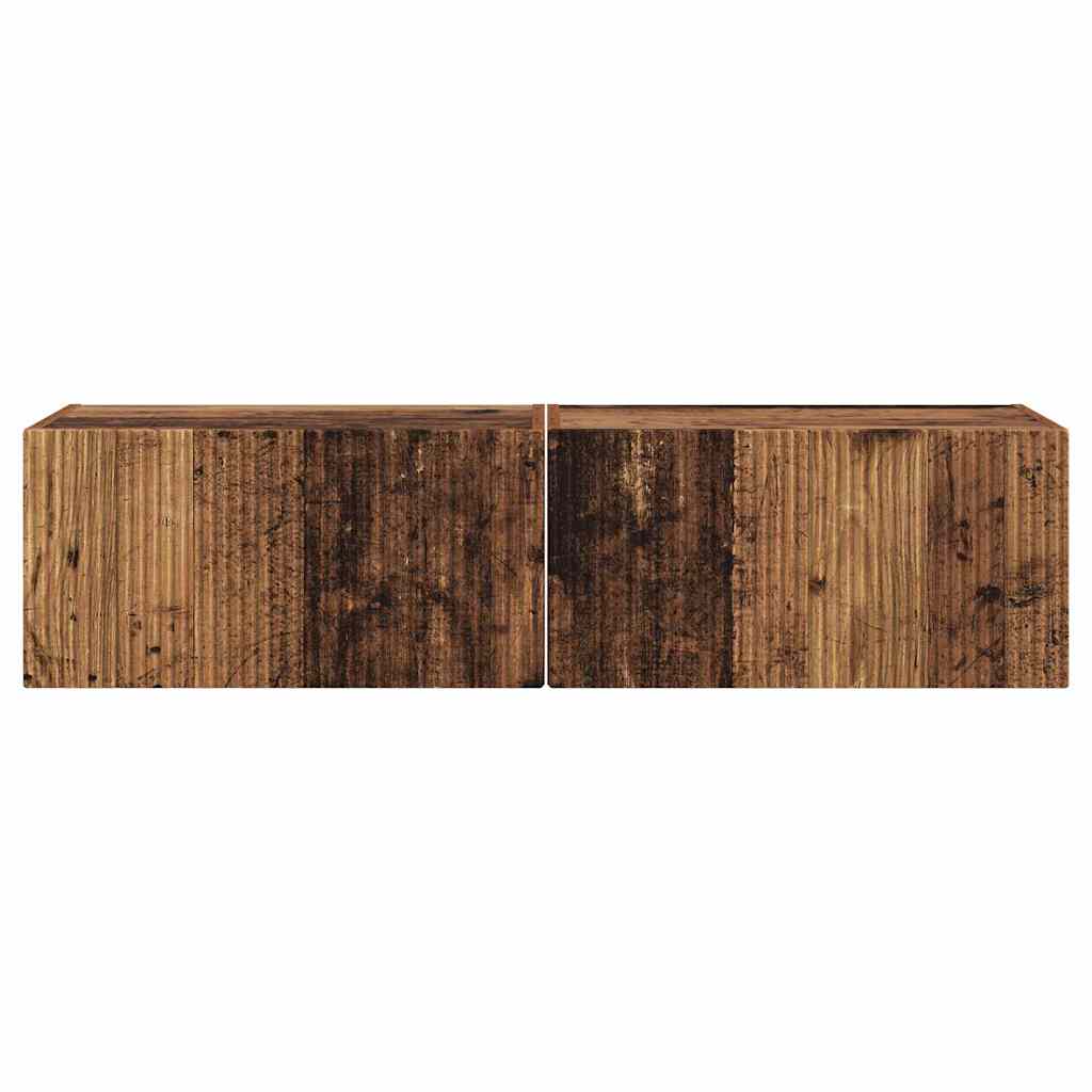 Mobile TV da parete 2 pcs Legno vecchio 60 x 31 x 29,5 cm