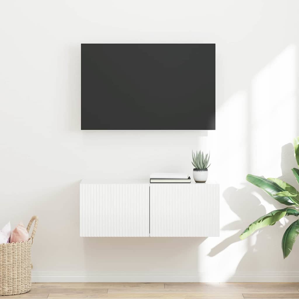 Mobile TV da parete Bianco 78,5 x 31 x 29,5 cm