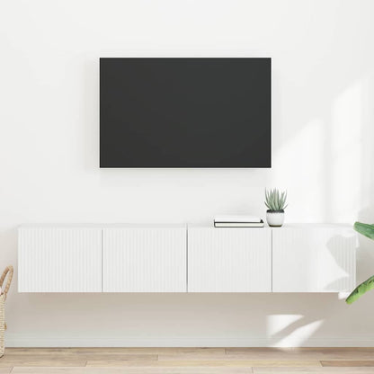 Mobile TV da parete 2 pcs Bianco 78,5 x 31 x 29,5 cm