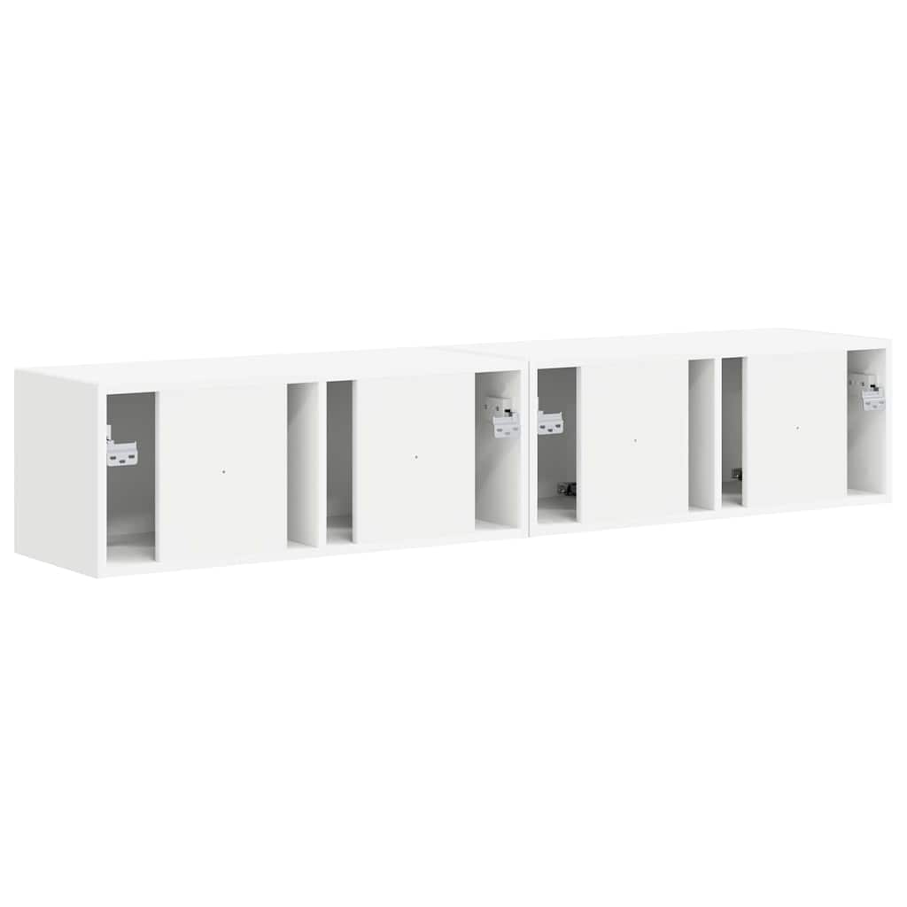 Mobile TV da parete 2 pcs Bianco 78,5 x 31 x 29,5 cm