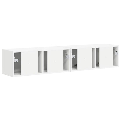 Mobile TV da parete 2 pcs Bianco 78,5 x 31 x 29,5 cm