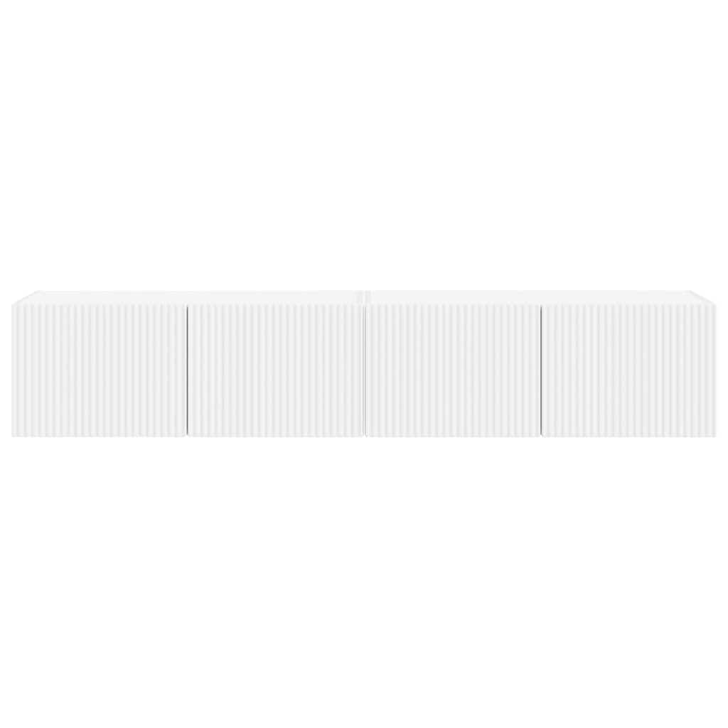 Mobile TV da parete 2 pcs Bianco 78,5 x 31 x 29,5 cm