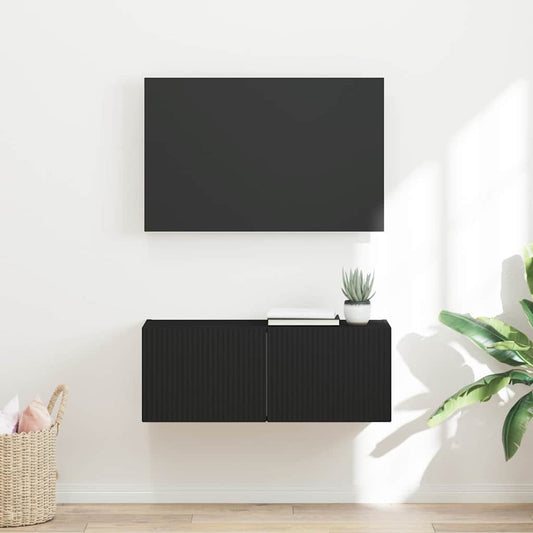 Mobile TV da parete Nero 60 x 31 x 29.5 cm Legno multistrato